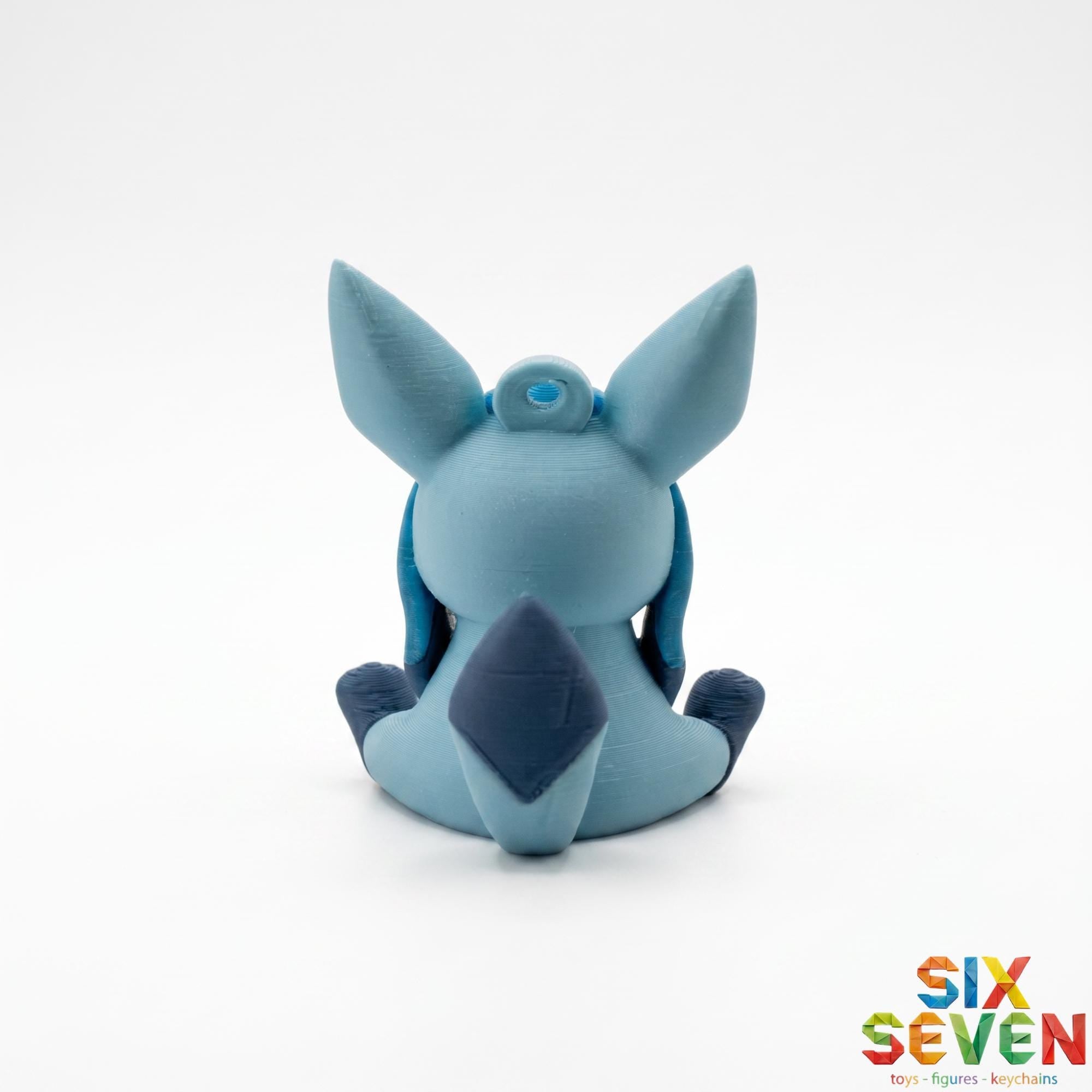 Pokemon Inspired Glaceon Figure & Keychain