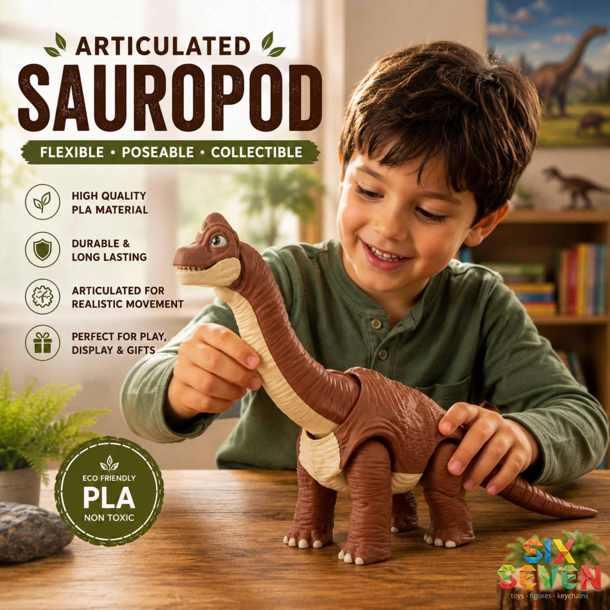 Articulated Sauropod Dinosaur Toy