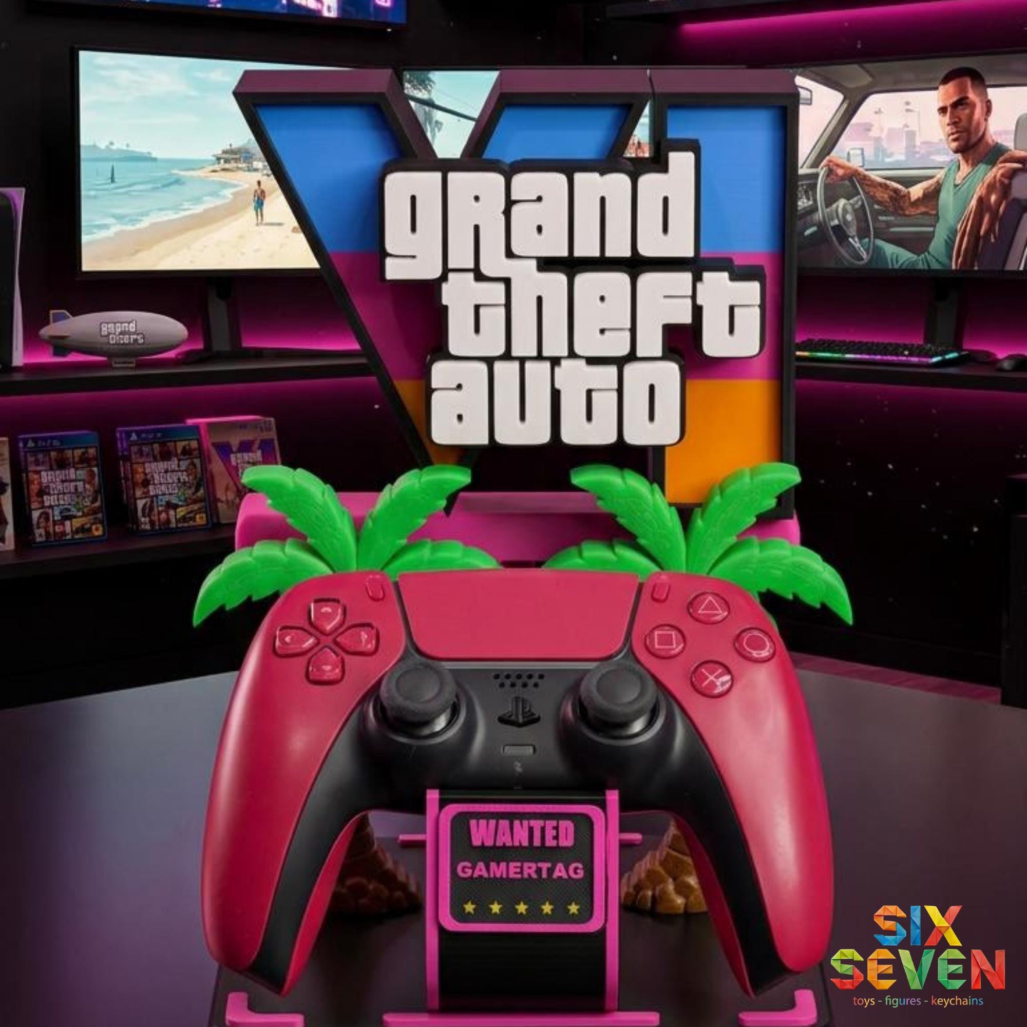 GTA 6 Inspired Gaming Controller Stand