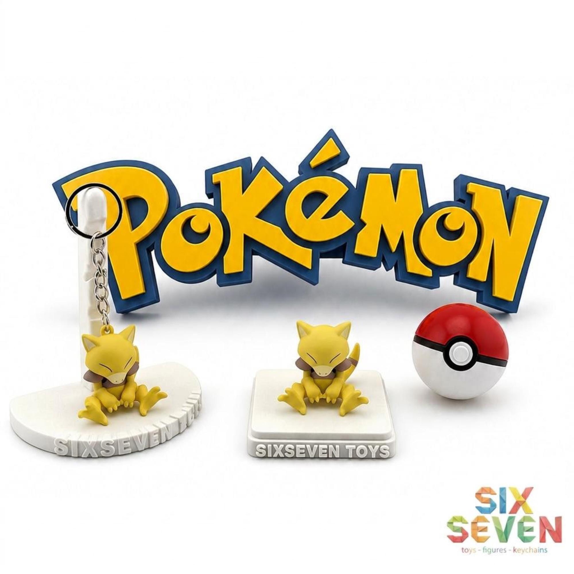 Pokemon Inspired Abra Figure & Keychain