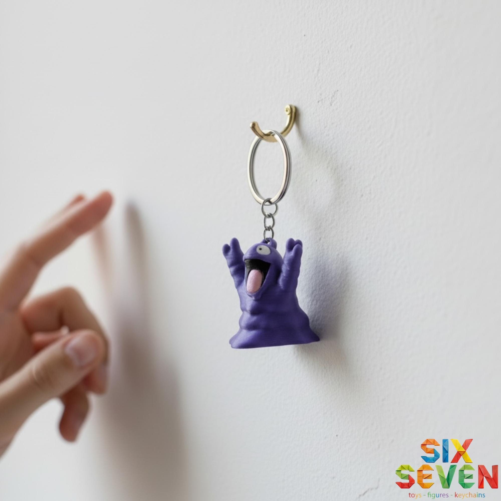 Pokemon Inspired Grimer Figure & Keychain