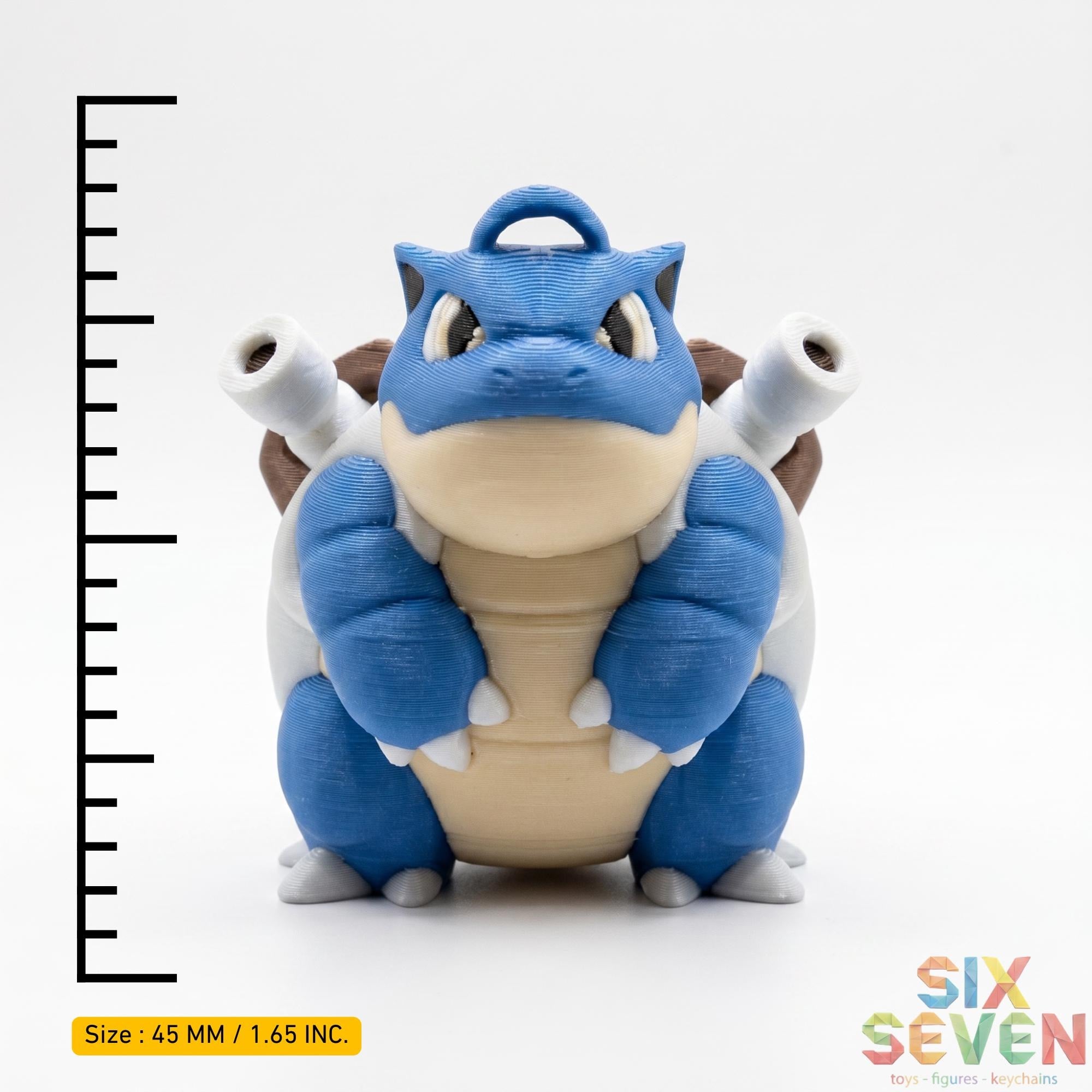 Pokemon Inspired Blastoise Figure & Keychain