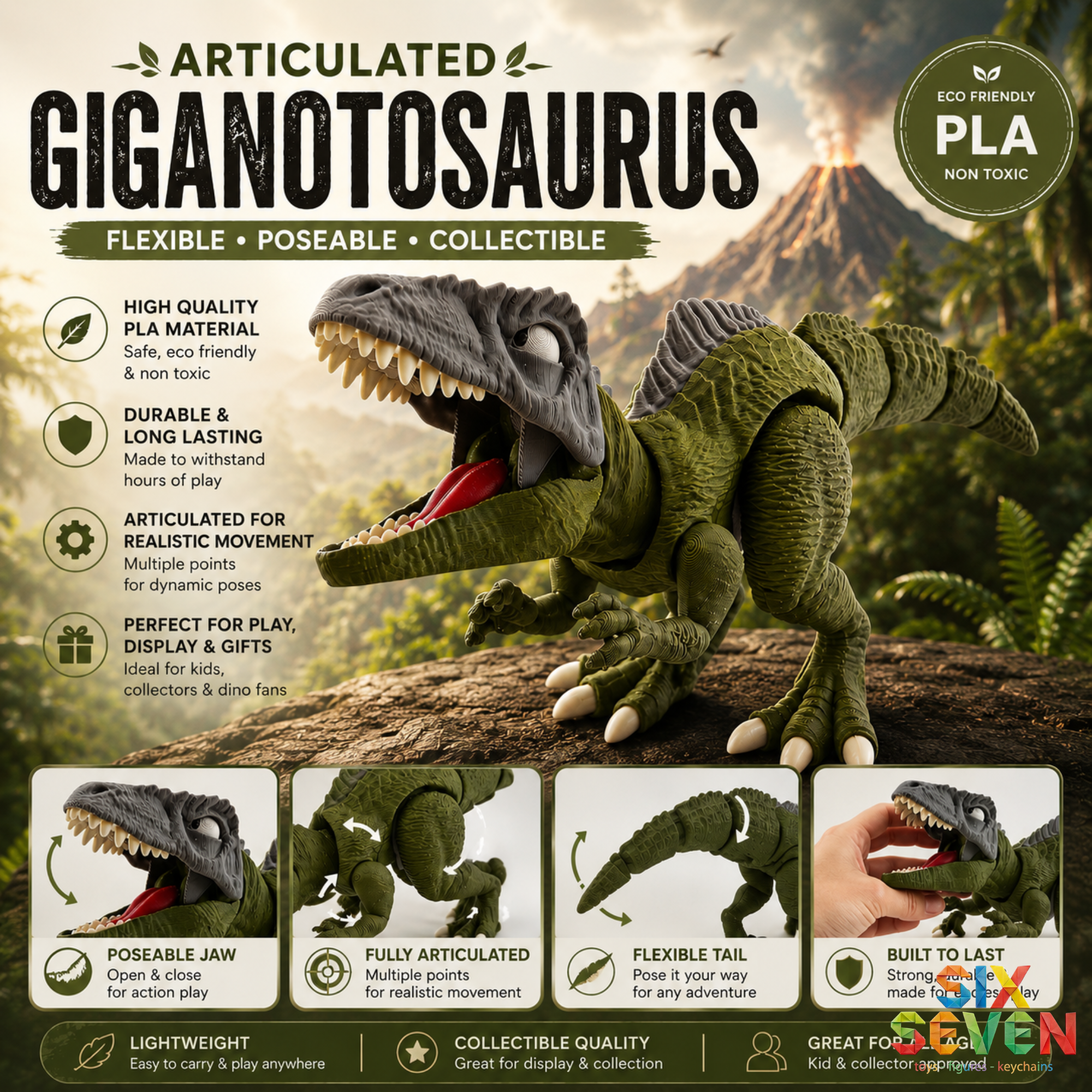 Articulated Giganotosaurus Dinosaur Toy