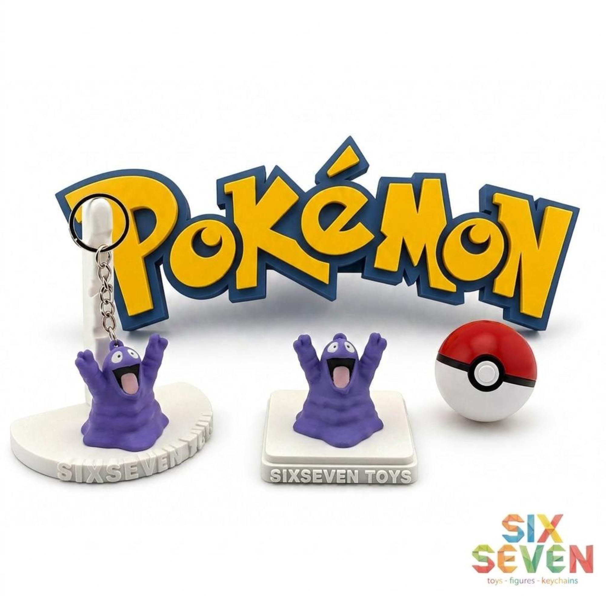 Pokemon Inspired Grimer Figure & Keychain