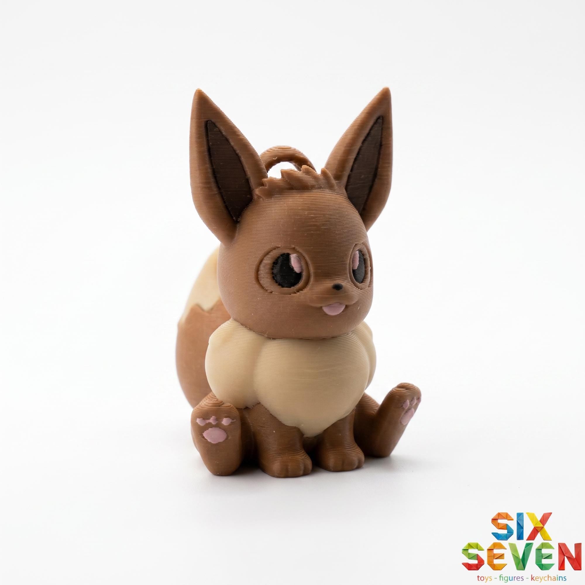 Pokemon Inspired Eevee Figure & Keychain
