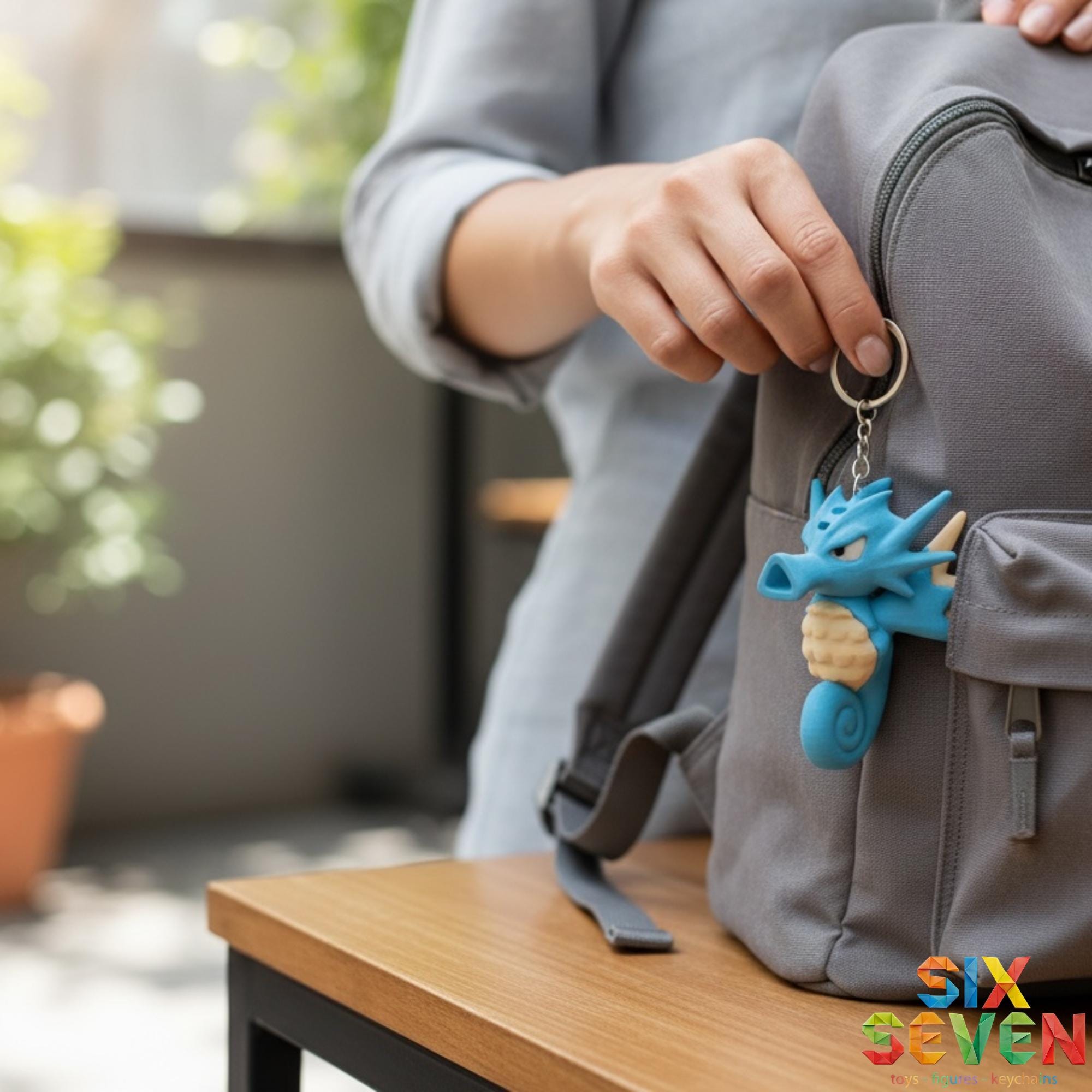 Pokemon Inspired Seadra Figure & Keychain