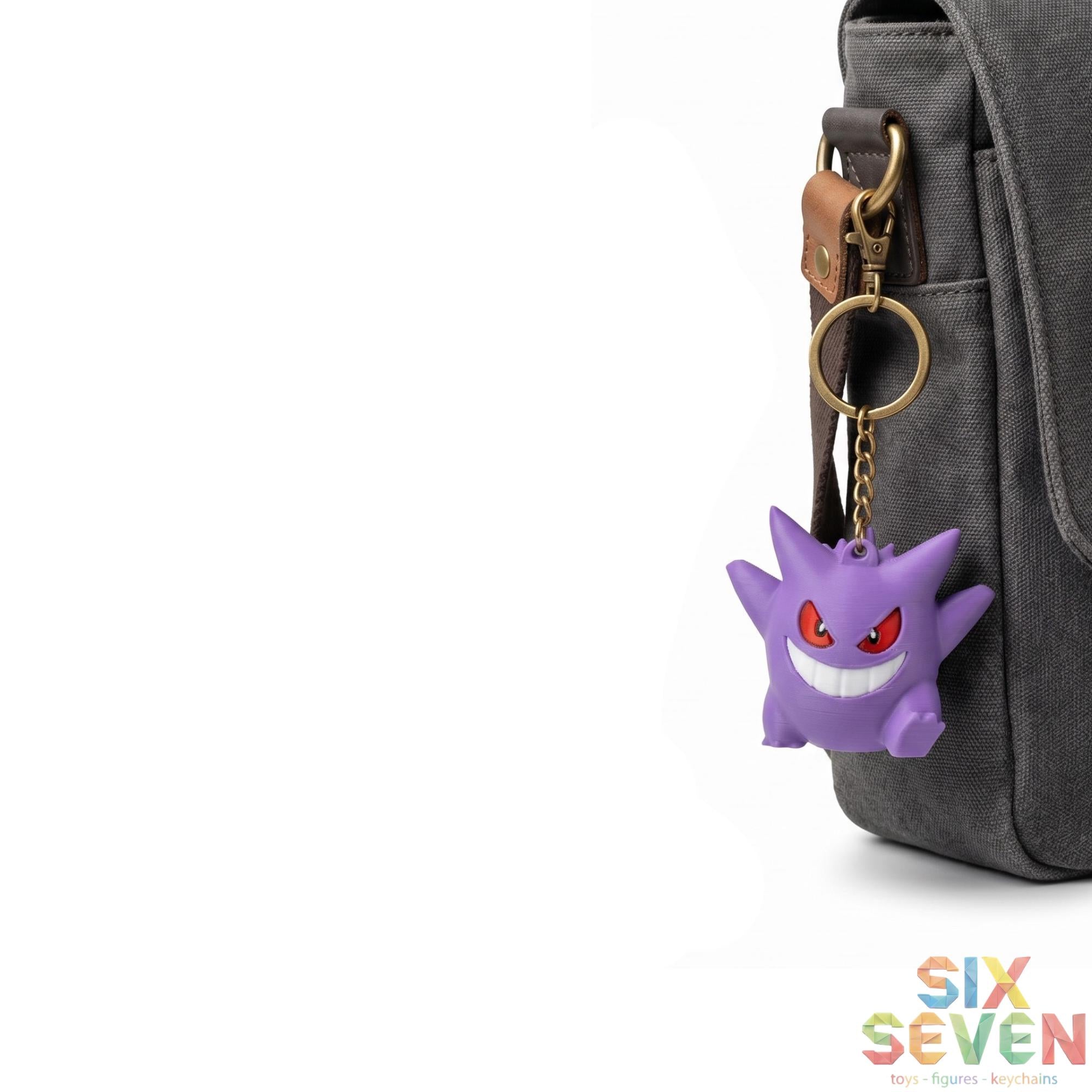 Pokemon Inspired Gengar Figure & Keychain
