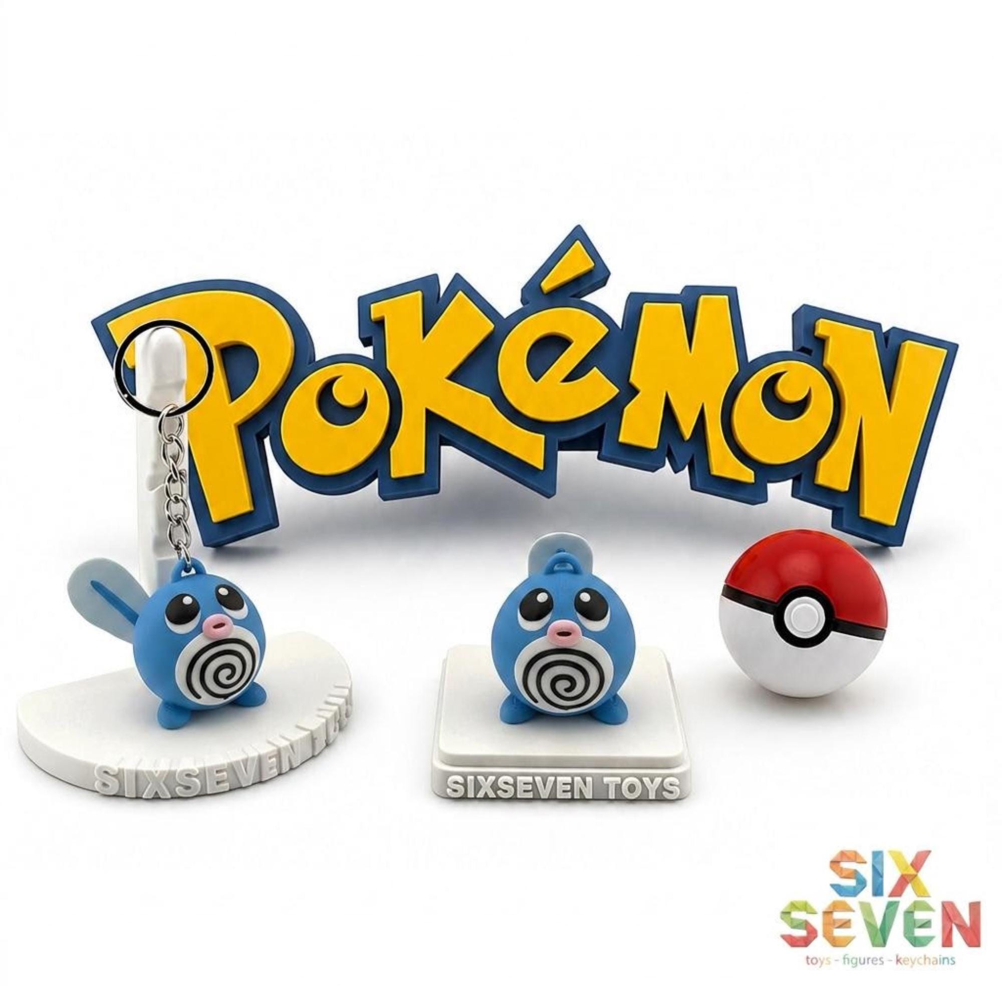 Pokemon Inspired Poliwag Figure & Keychain
