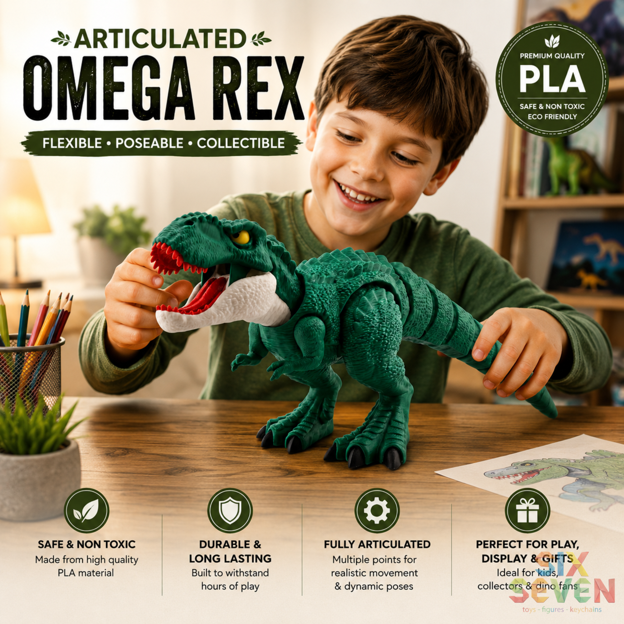 Articulated Omega Rex Dinosaur Toy