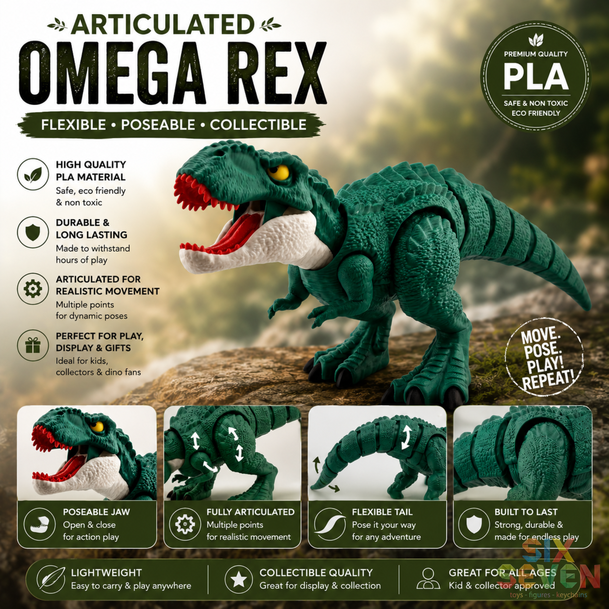 Articulated Omega Rex Dinosaur Toy