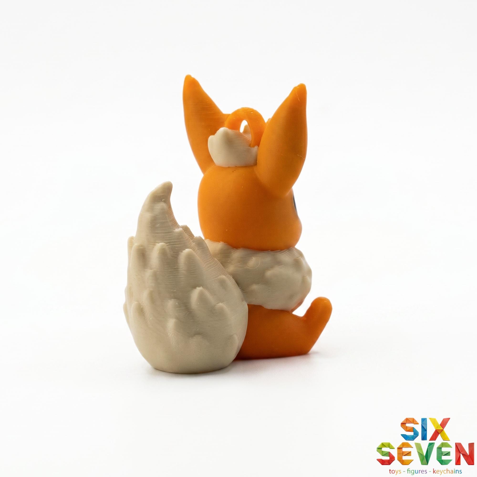Pokemon Inspired Flareon Figure & Keychain