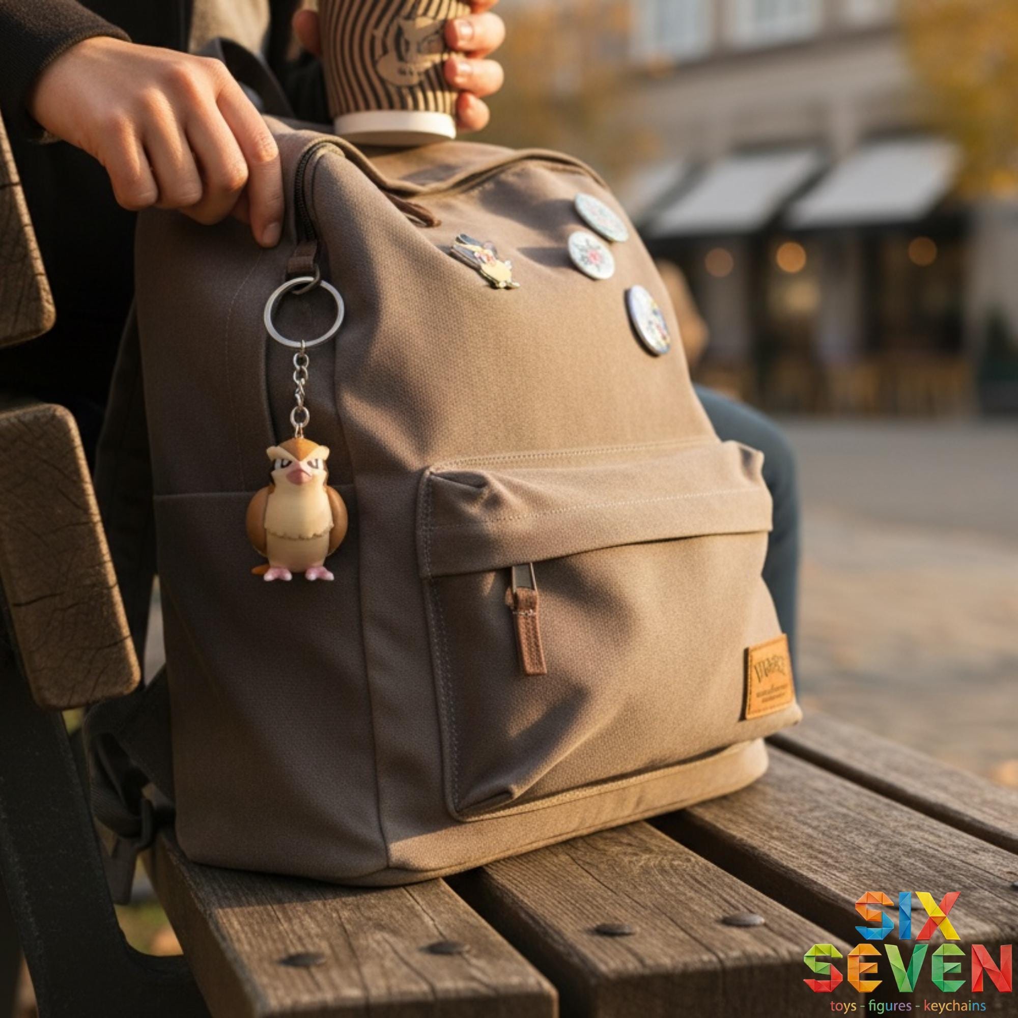 Pokemon Inspired Pidgey Figure & Keychain
