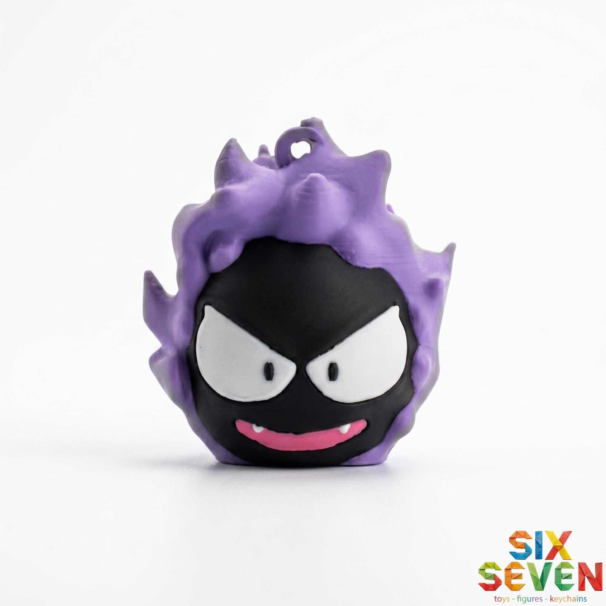 Pokemon Inspired Gastly Figure & Keychain