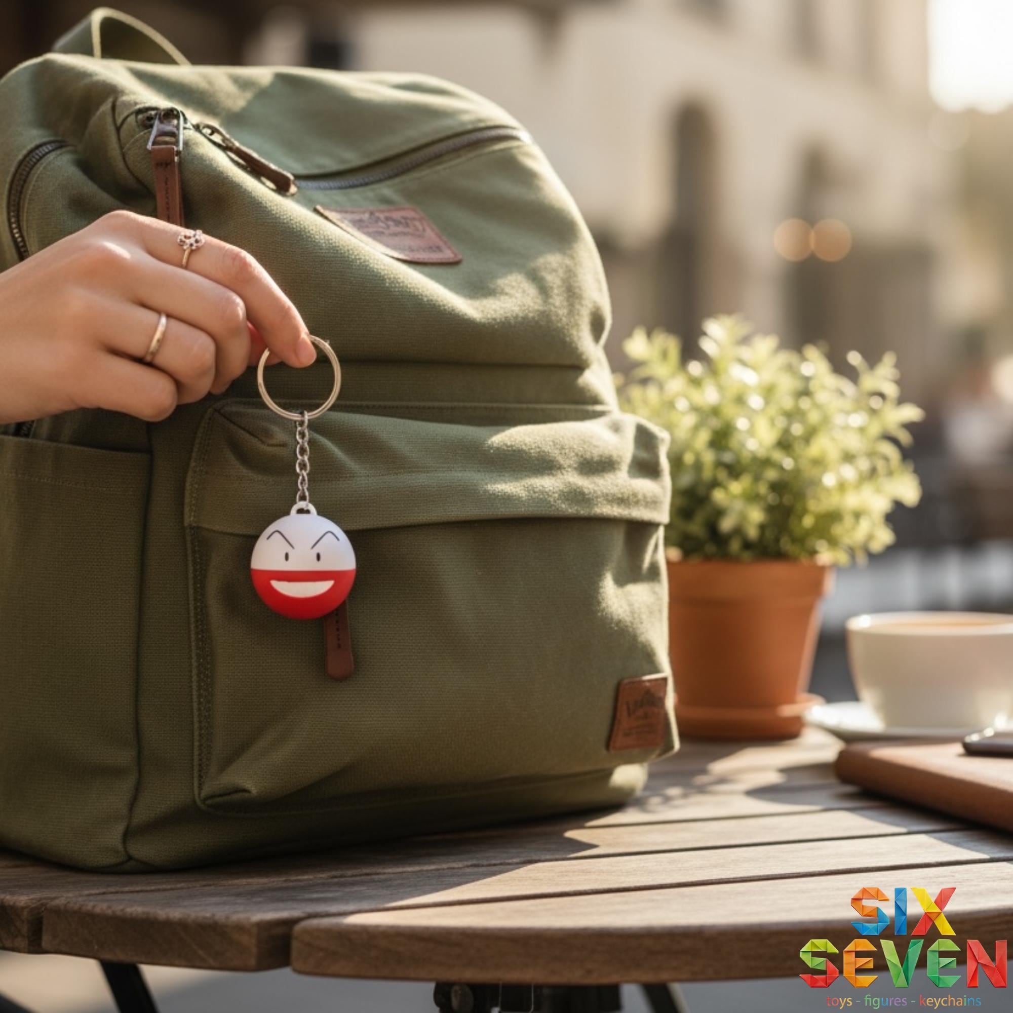 Pokemon Inspired Electrode Figure & Keychain