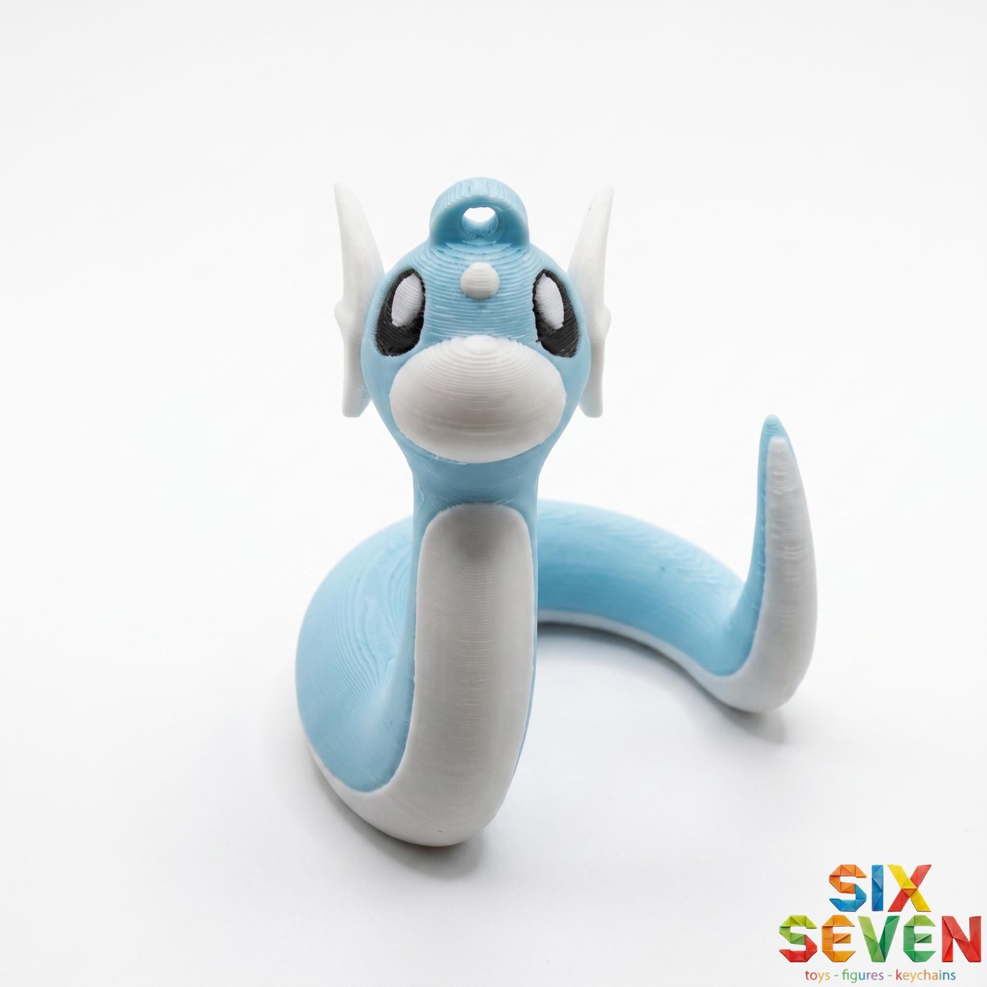 Pokemon Inspired Dratini Figure & Keychain