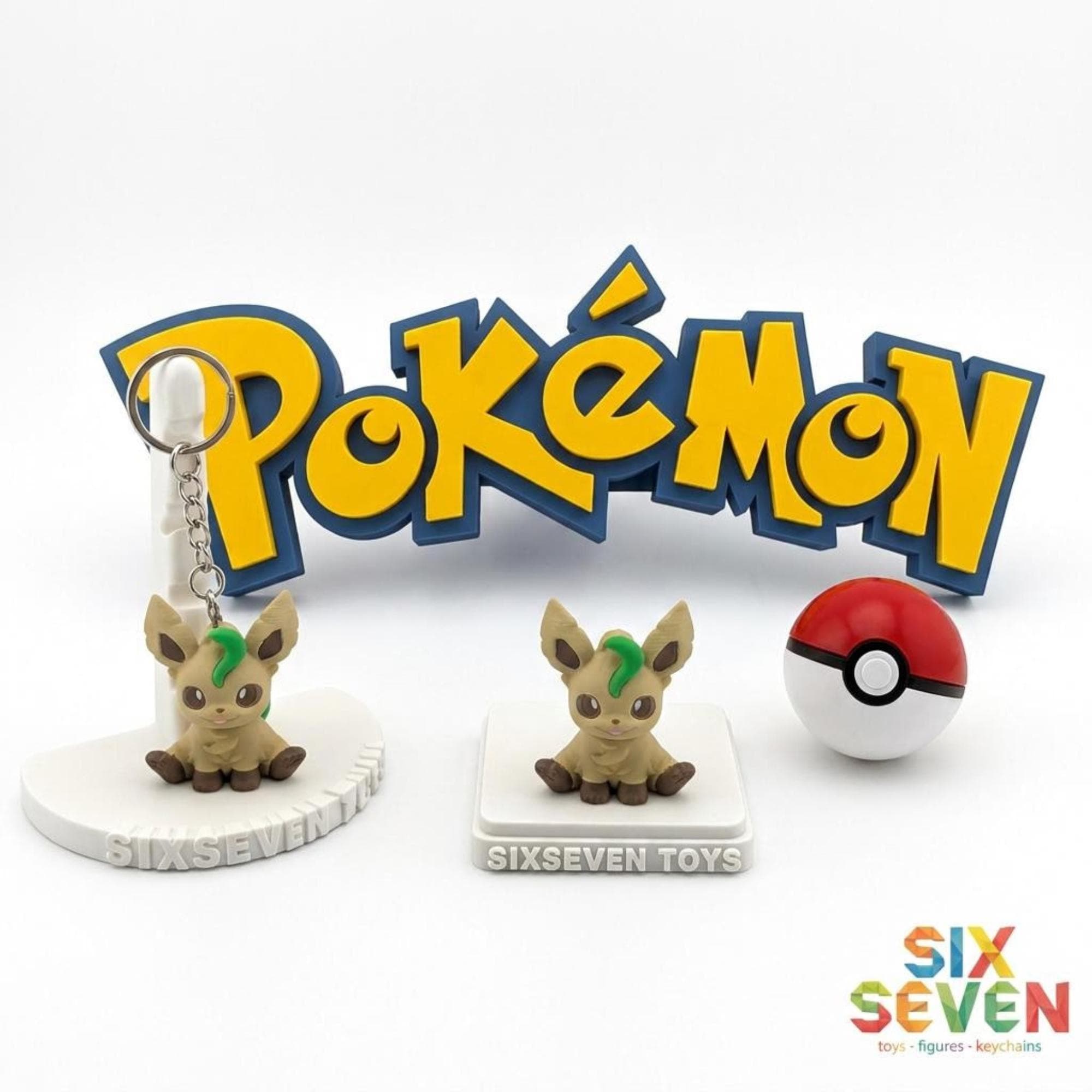 Pokemon Inspired Leafeon Figure & Keychain