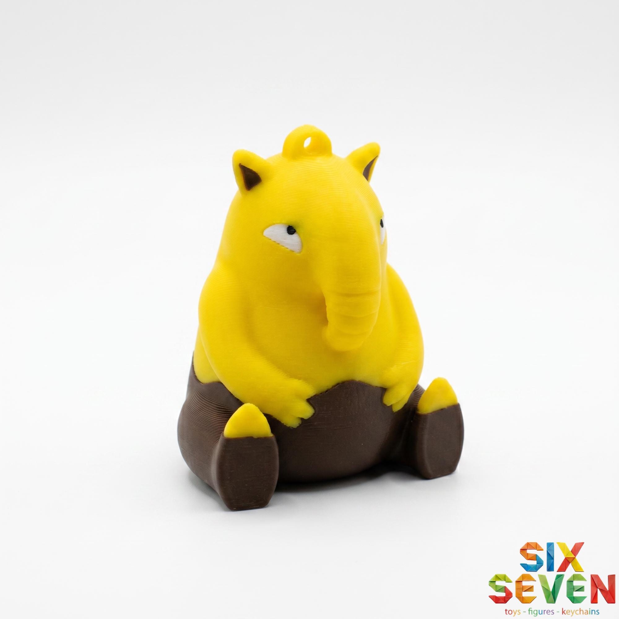 Pokemon Inspired Drowzee Figure & Keychain