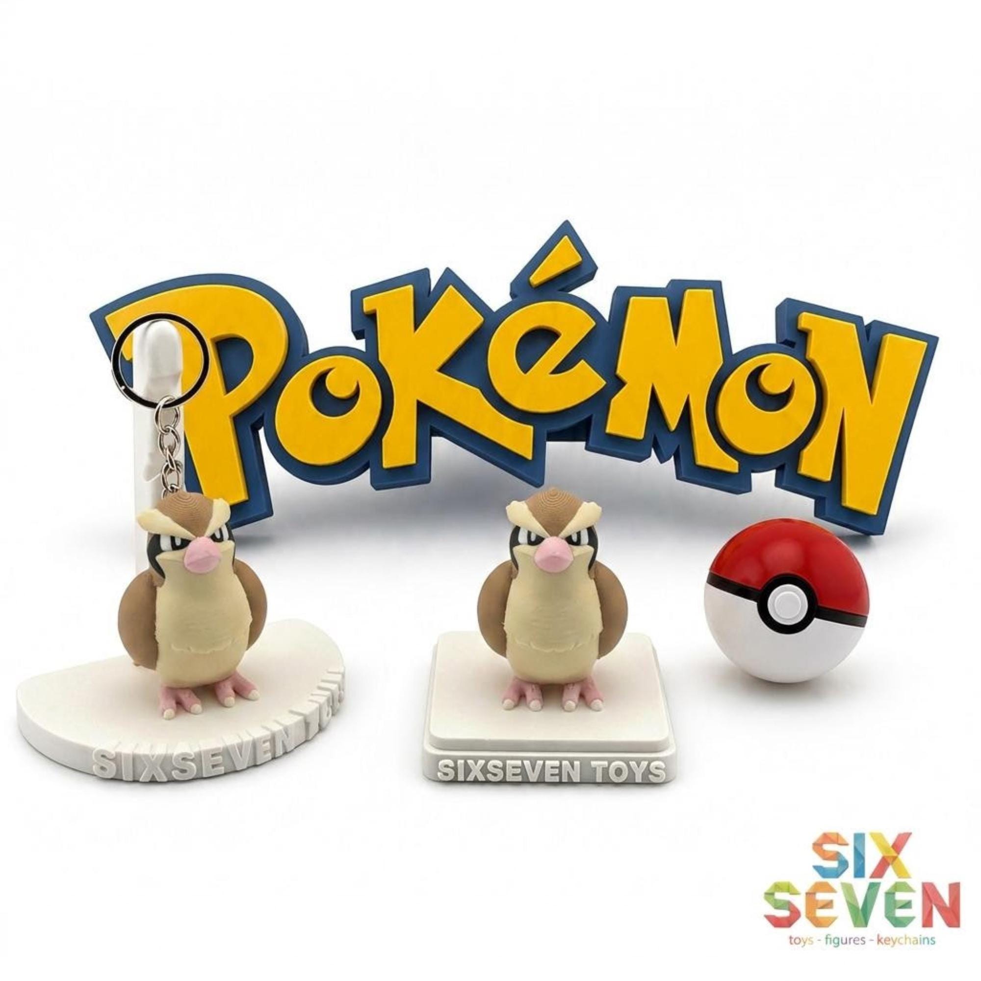 Pokemon Inspired Pidgey Figure & Keychain