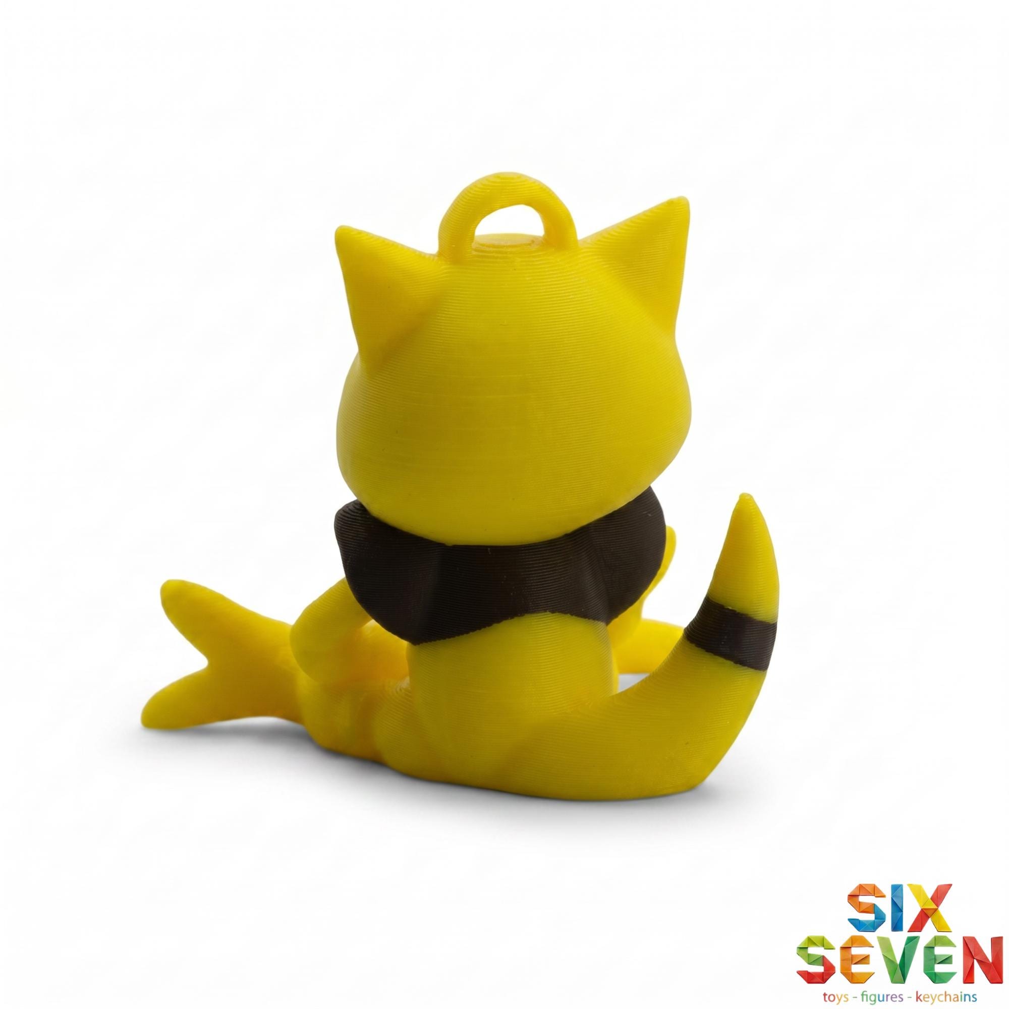 Pokemon Inspired Abra Figure & Keychain