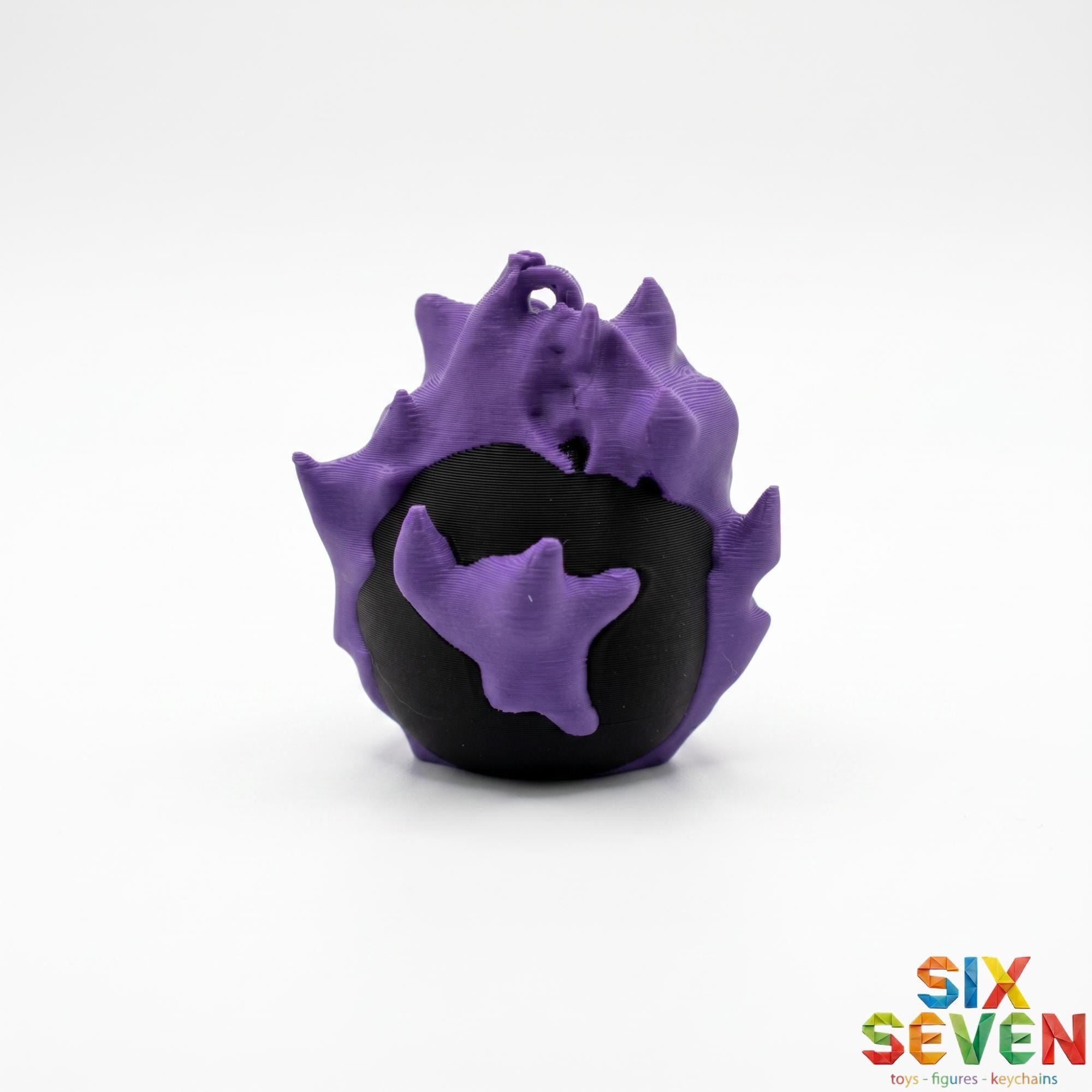 Pokemon Inspired Gastly Figure & Keychain