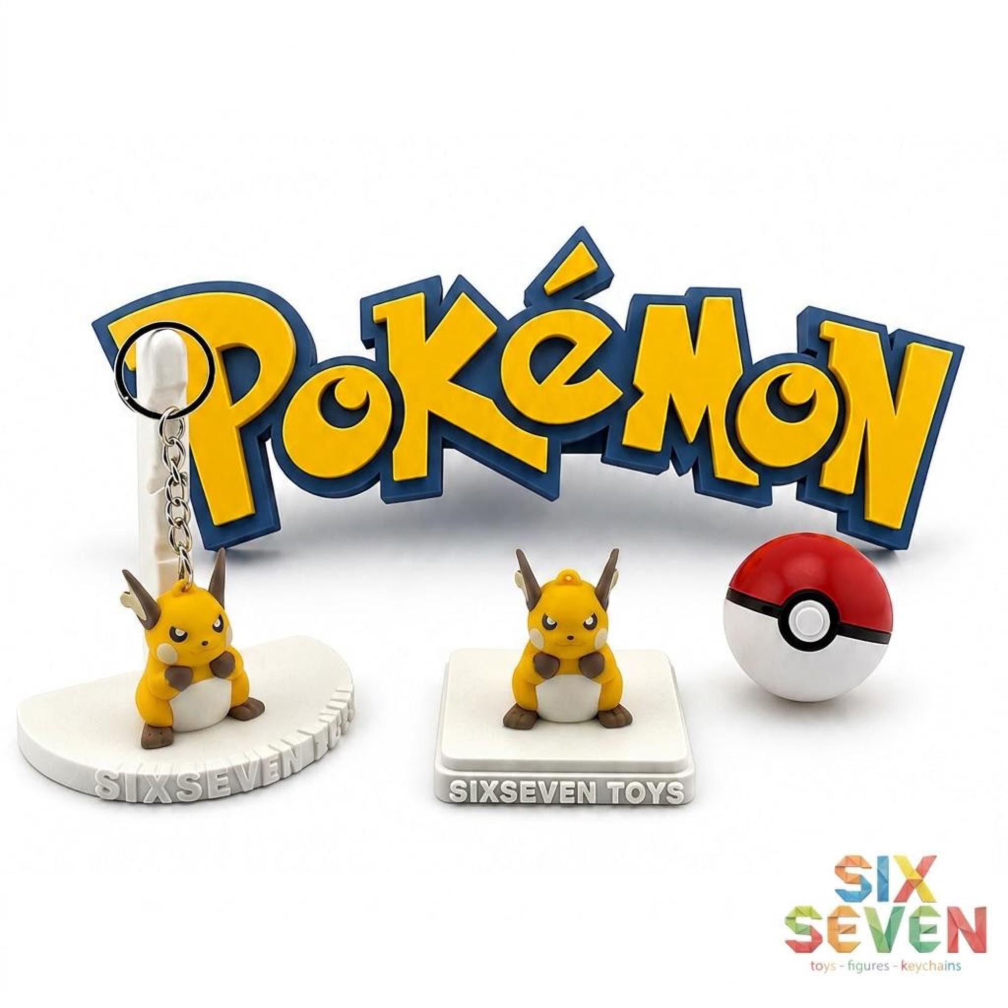 Pokemon Inspired Raichu Figure & Keychain