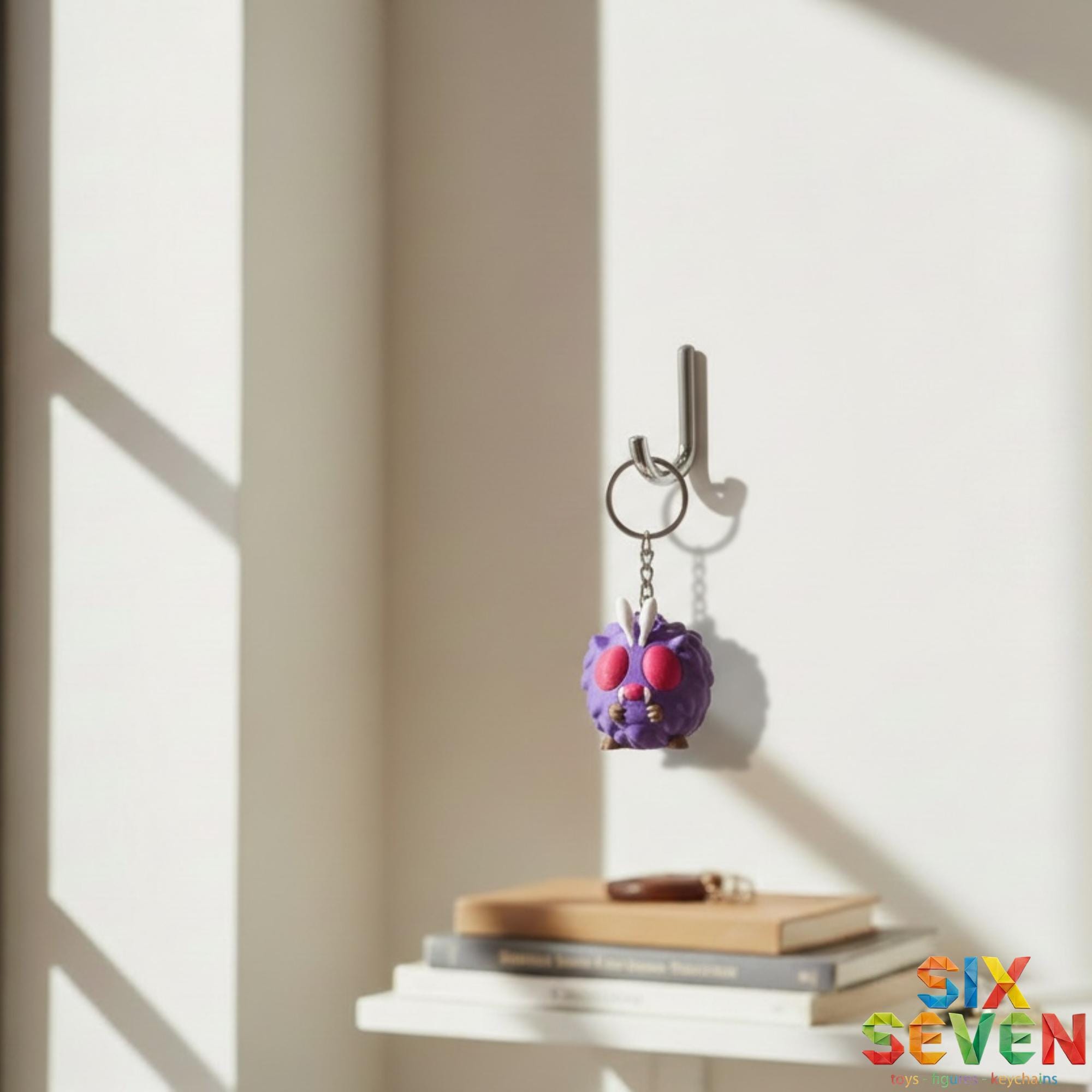 Pokemon Inspired Venonat Figure & Keychain