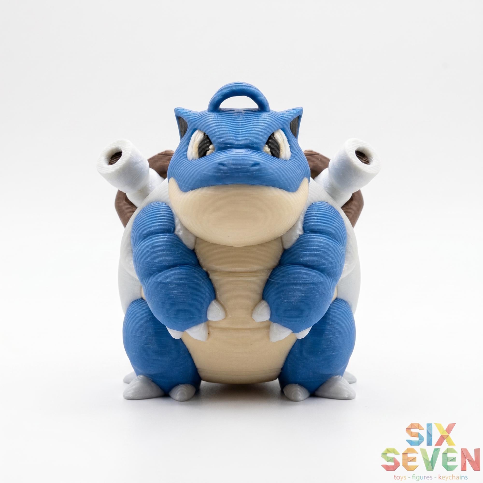 Pokemon Inspired Blastoise Figure & Keychain