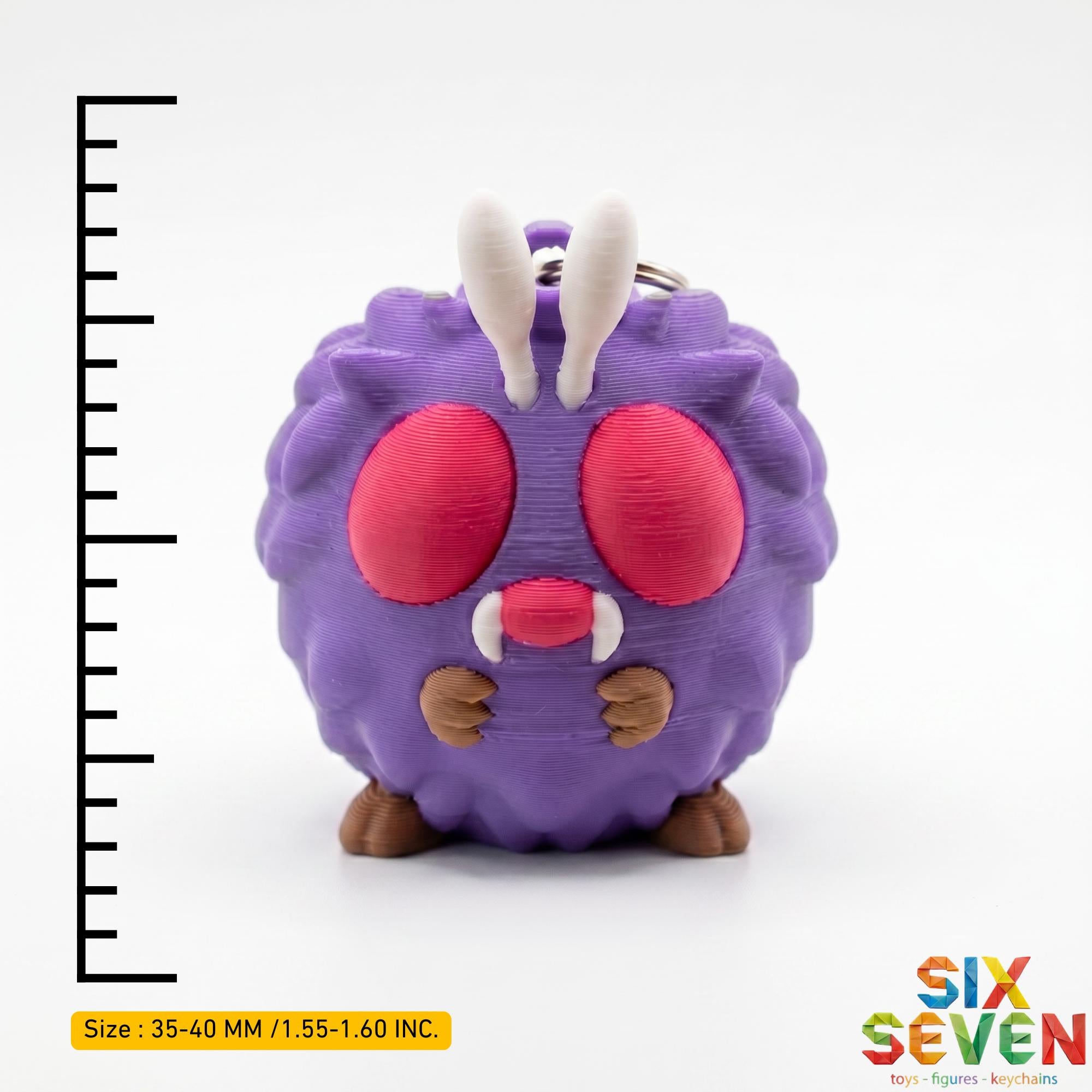 Pokemon Inspired Venonat Figure & Keychain