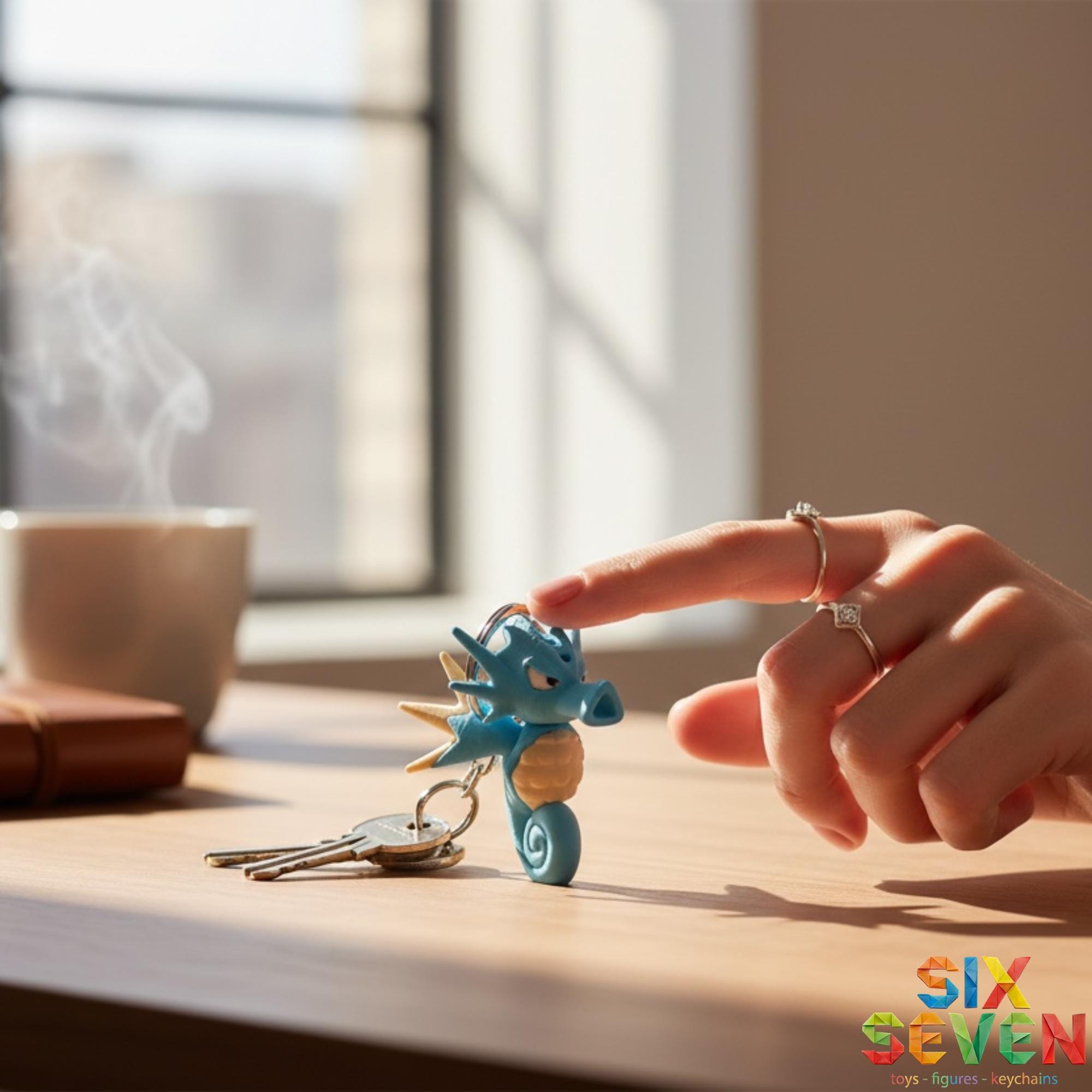 Pokemon Inspired Seadra Figure & Keychain