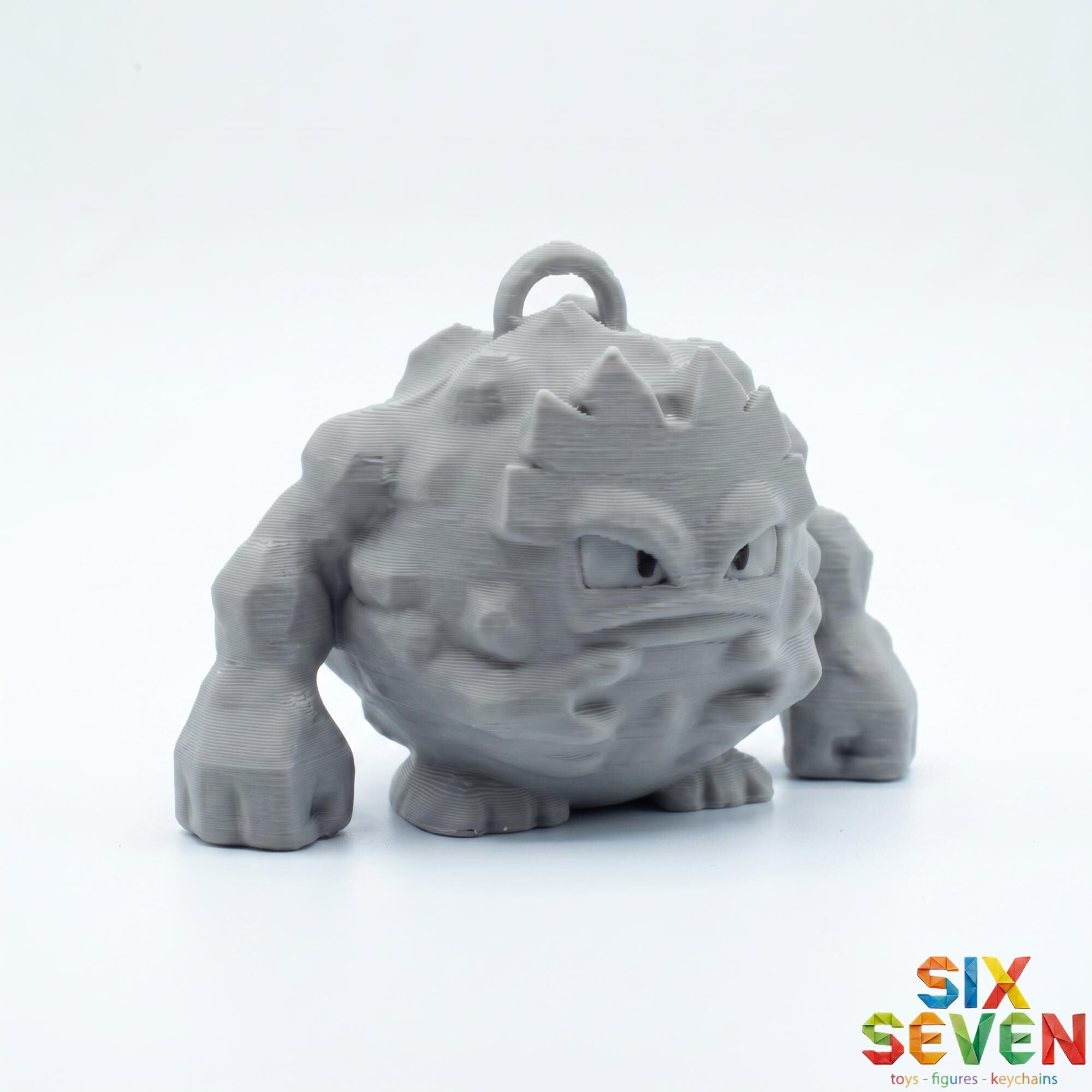 Pokemon Inspired Graveler Figure & Keychain