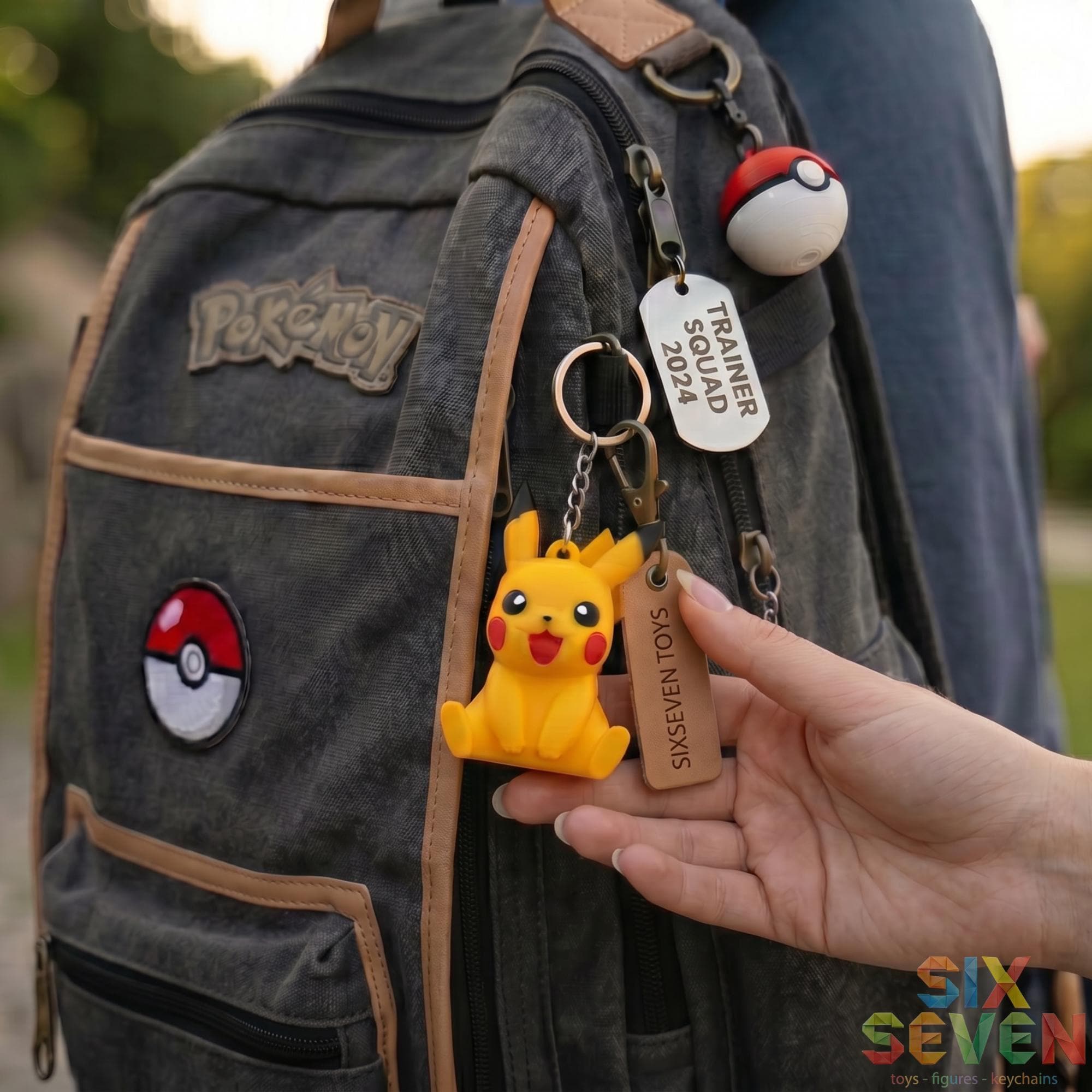Pokemon Inspired Pikachu Figure & Keychain