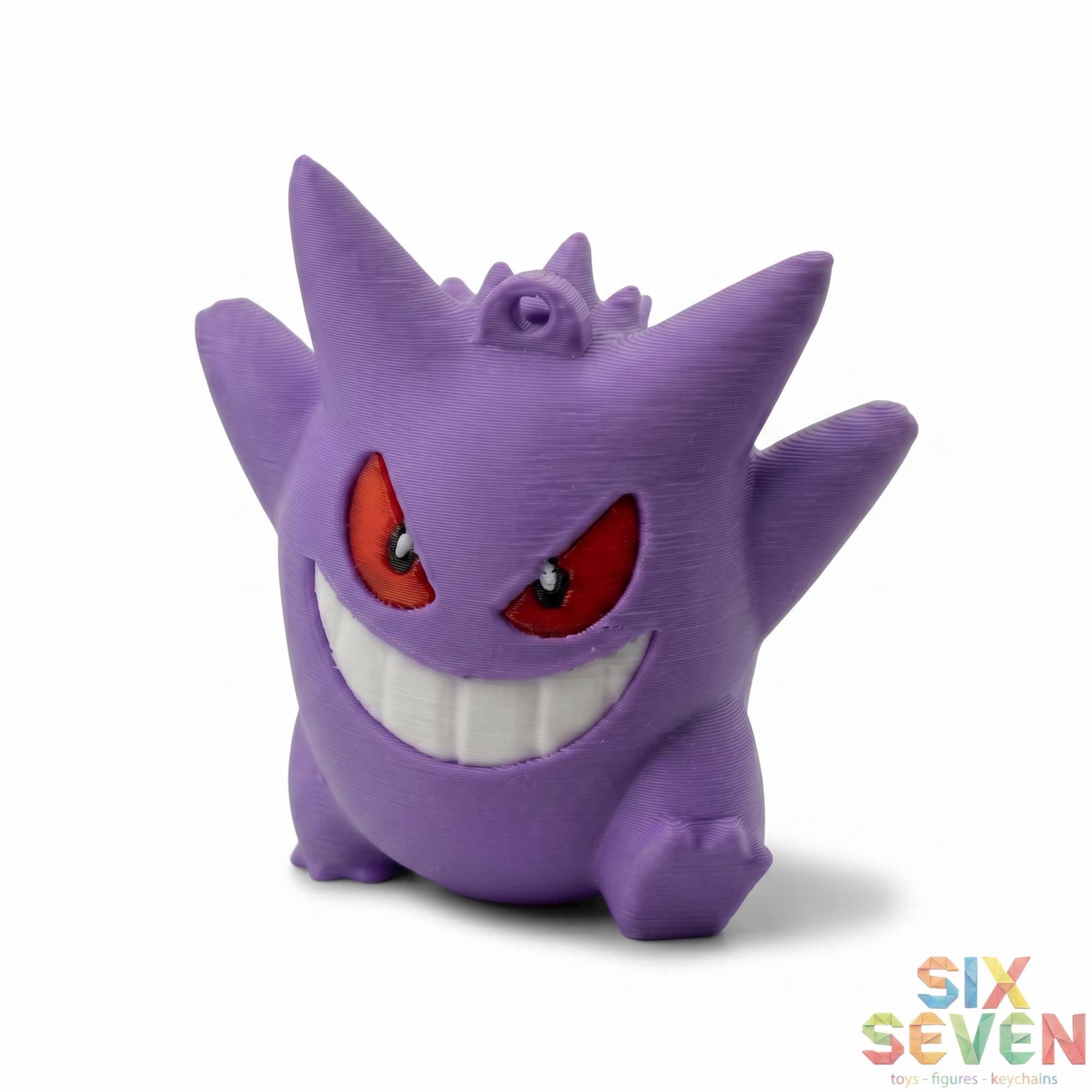 Pokemon Inspired Gengar Figure & Keychain