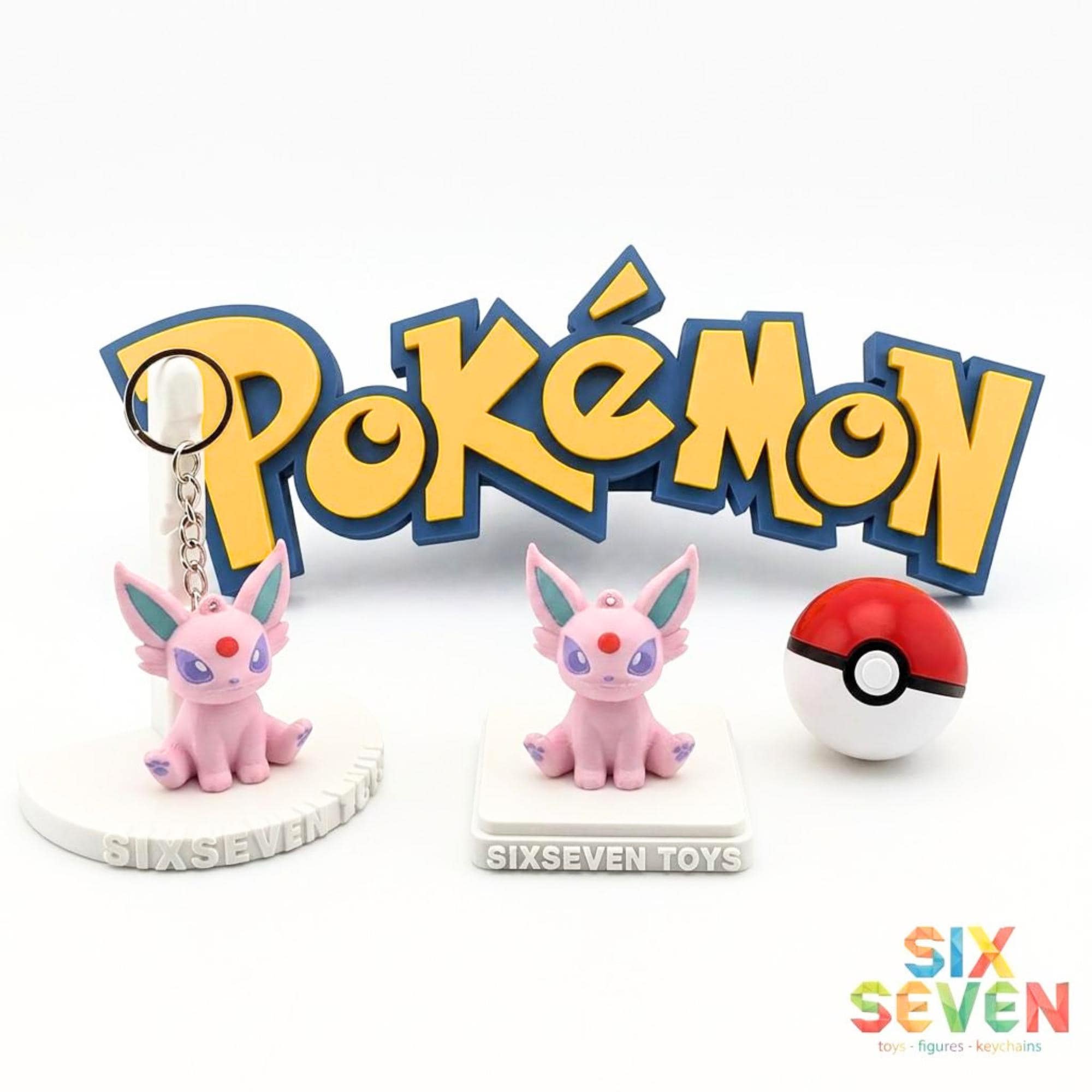 Pokemon Inspired Espeon Figure & Keychain