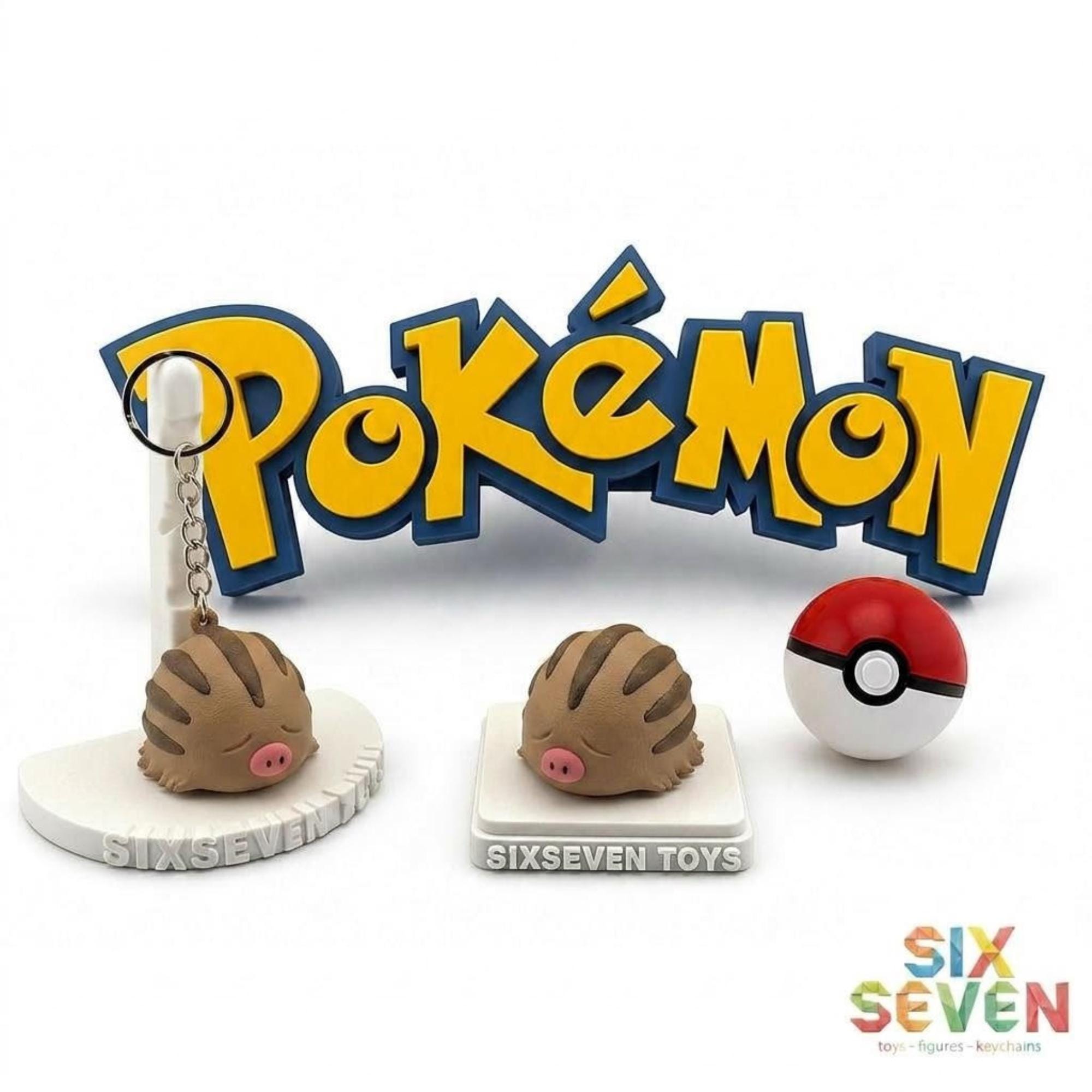 Pokemon Inspired Swinub Figure & Keychain
